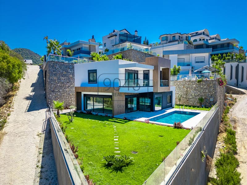 Exclusive villa with panoramic views of the sea, mountains, and Alanya - Turkey, photo 3 of 51