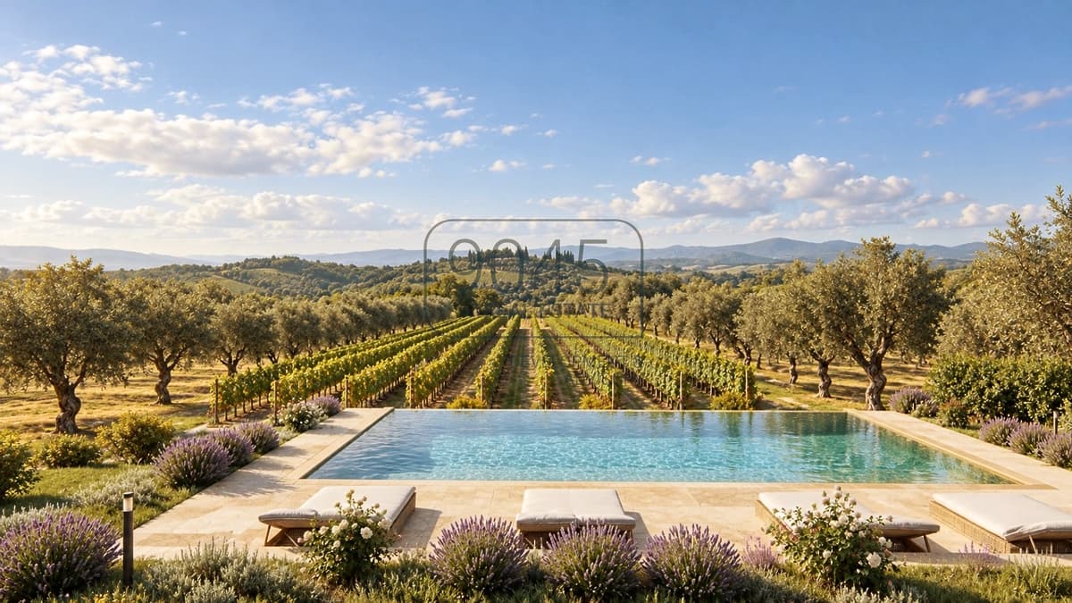 Panorama-Landhaus im Rohbau nahe San Gimignano - Toskana in San Gimignano, Immobilie von 9045 REAL ESTATE
